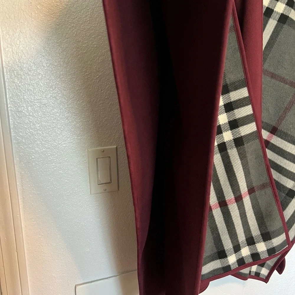 Woolrich Reversible Wrap Plaid Oversized Cape One Size